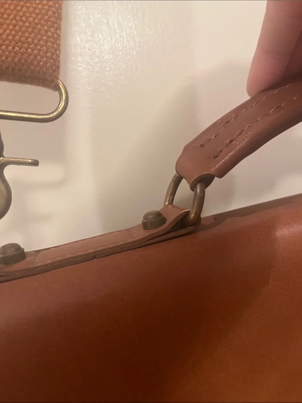 Schlesinger’s Brown Leather Briefcase w/ interchangeable & Detachable Strap